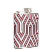Flasques Art Déco Géométrique - corail, gris et blanc (Droite)