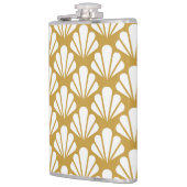 Flasques Art Déco, motif aux motifs géométriques et fleuris (Gauche)