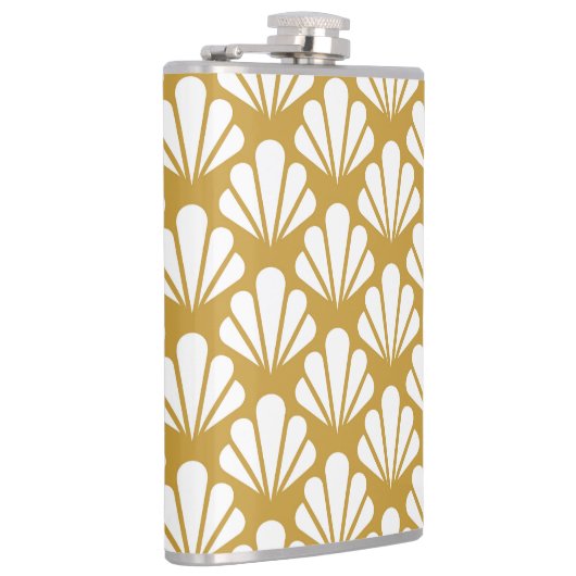 Flasques Art Déco, motif aux motifs géométriques et fleuris (Droite)