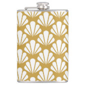 Flasques Art Déco, motif aux motifs géométriques et fleuris (Devant)