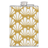 Flasques Art Déco, motif aux motifs géométriques et fleuris (Dos)