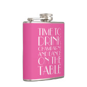 Flasques Art Déco Temps pour boire du Champagne Rose Flask (Droite)