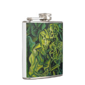 Flasques Art Géométrique Homme Et Squelette Abstrait (Droite)