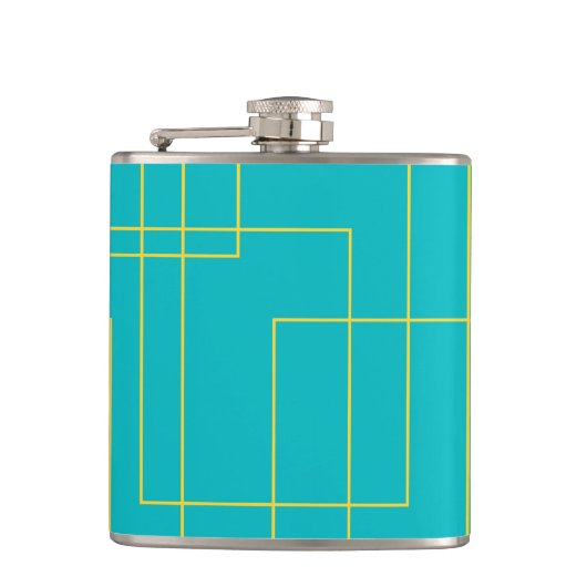 Flasques Art graphique urbain bleu moderne, simple et minim (Devant)