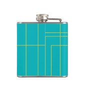 Flasques Art graphique urbain bleu moderne, simple et minim (Dos)