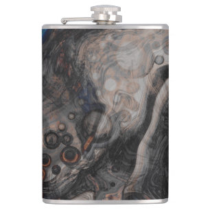 Flasques Art moderne Brown et orange