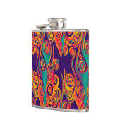 Flasques Art Motif tatouage - flammes & cercles (Gauche)