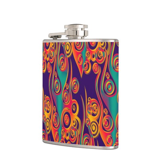 Flasques Art Motif tatouage - flammes & cercles (Gauche)