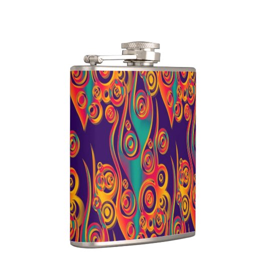 Flasques Art Motif tatouage - flammes & cercles (Droite)