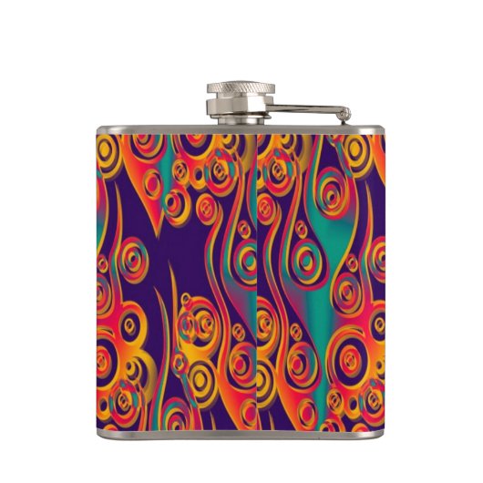 Flasques Art Motif tatouage - flammes & cercles (Dos)