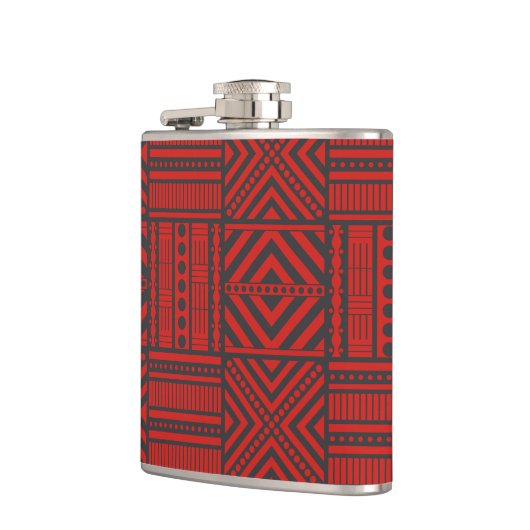 Flasques Art Motif tribal rouge (Gauche)
