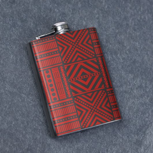 Flasques Art Motif tribal rouge