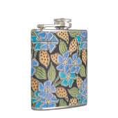 Flasques Art Nouveau Classique Fleur de Bleuet Orné (Droite)