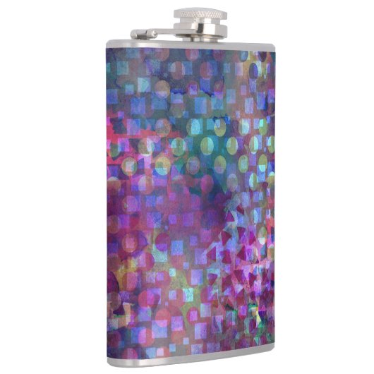 Flasques Art numérique abstrait multicolore (Droite)