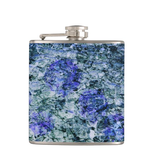 Flasques Art numérique d'aquarelle bleue arrière - plan abs (Devant)