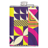 Flasques Art pop, formes géométriques colorées. (Dos)