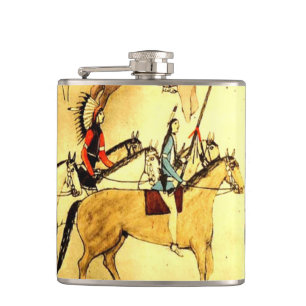 Flasques Art populaire occidental sauvage de Natif