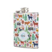 Flasques Art populaire scandinave Monogramme Motif Boho Mod (Gauche)