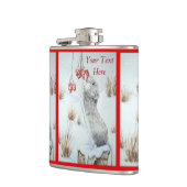 Flasques Art rouge de faune de scène de neige de baies de (Gauche)