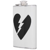 Flasques Art vectoriel du coeur brisé noir et blanc (Gauche)