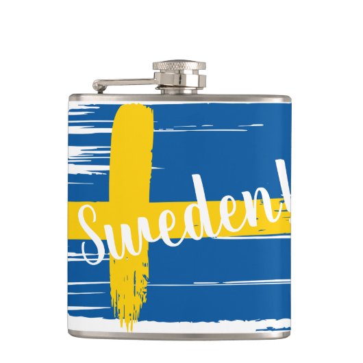 Flasques Artistic Brushstroke Sweden Flag (Devant)