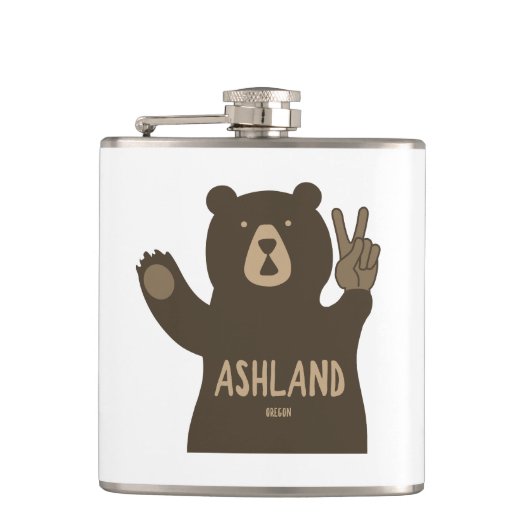 Flasques Ashland Oregon Peace Bear (Devant)