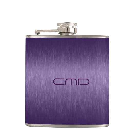 Flasques Aspect en aluminium brossé profond violet (Devant)