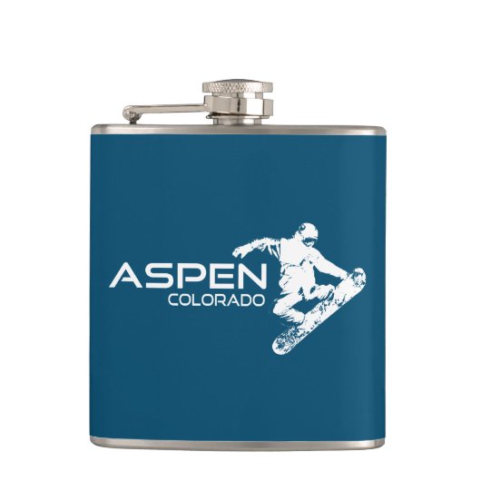 Flasques Aspen Colorado Snowboardeur (Devant)