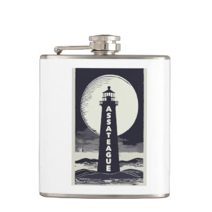 Flasques Assateague Lighthouse Virginia Moon