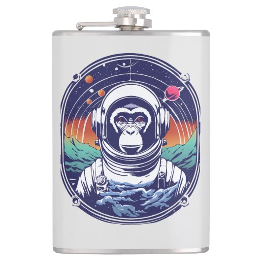 Flasques Astronaute du singe spatial (Devant)