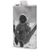 Flasques Astronaute sur la lune avec de la bière (Gauche)