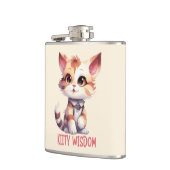 Flasques Attitude Cat Insouciante - Conception Feline Joueu (Gauche)