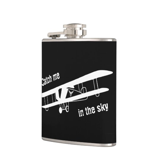 Flasques Attrapez-moi dans le ciel, Vol en avion, Minimalis (Gauche)