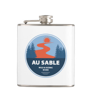 Flasques Au Sable Wild Et Rivière Pittoresque