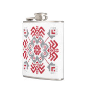 Flasques Auseklis letton Médaillon géométrique d'art popula (Gauche)