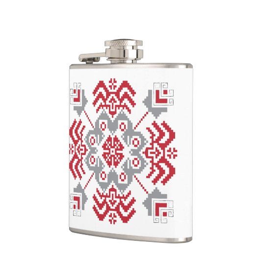 Flasques Auseklis letton Médaillon géométrique d'art popula (Gauche)