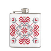 Flasques Auseklis letton Médaillon géométrique d'art popula (Devant)