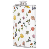 Flasques automne rose rouge et jaune fleurs et feuilles (Gauche)