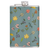 Flasques automne rose rouge fleurs et vert feuille (Devant)