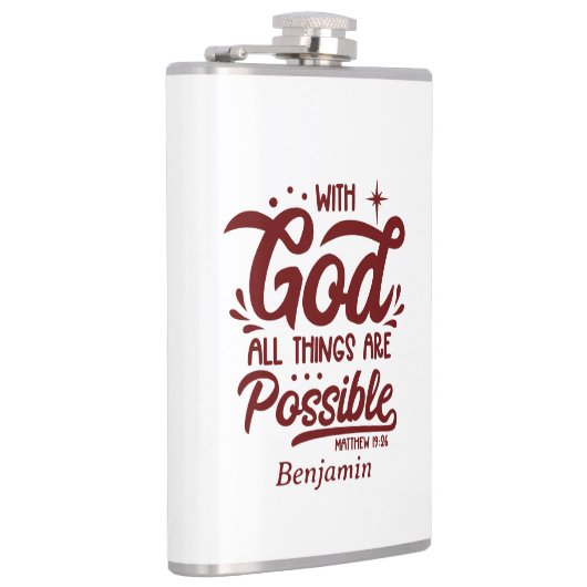 Flasques Avec Dieu Toutes Les Choses Sont Possibles Mathew  (Droite)
