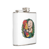 Flasques avec vinyle | Chloe Bébé Embrasse Le Coq (Droite)