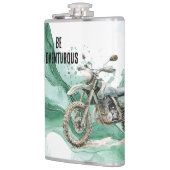 Flasques Aventure en moto verte (Gauche)