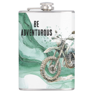 Flasques Aventure en moto verte