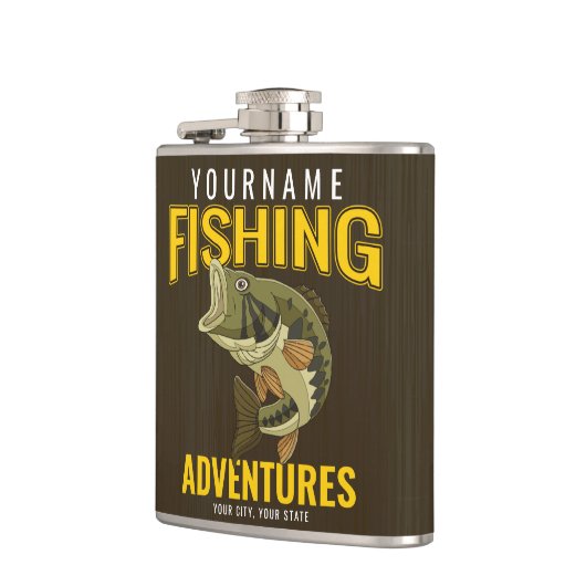 Flasques Aventures de pêche personnalisées Basse Pêcheur (Gauche)