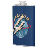 Flasques Aviateur voyageant dans le monde (Gauche)