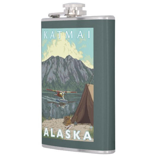 Flasques Avion de Bush et pêche - Katmai, Alaska (Gauche)