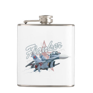 Flasques Avion de chasse caricaturale
