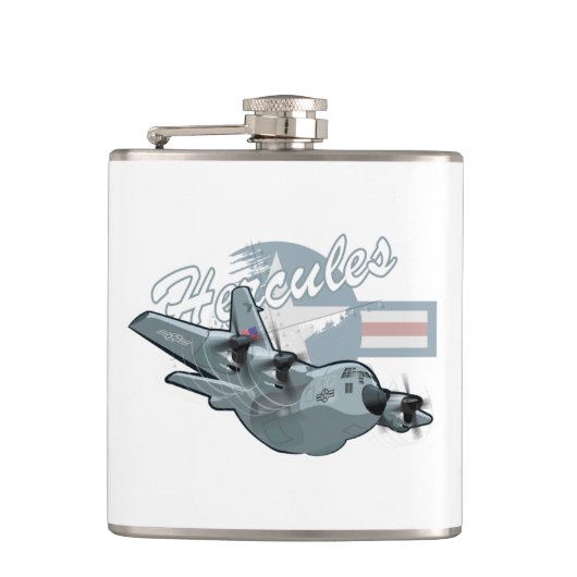 Flasques Avion militaire de dessin (Devant)