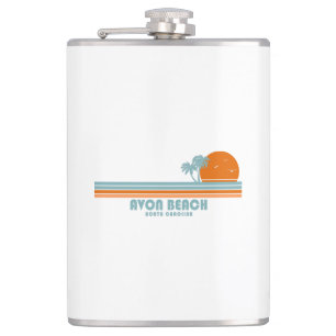 Flasques Avon Beach Caroline du Nord Sun Palm Trees
