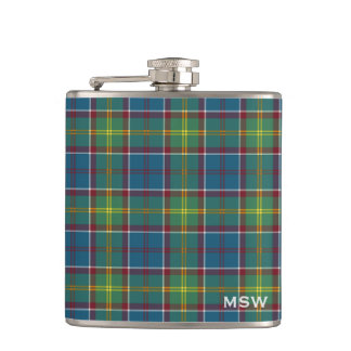 Flasques Ayrshire Tartan Monogrammé